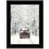 Trendy Decor 4U "Antique Christmas" Framed Wall Art, Modern Home Decor Framed Print for Living Room, Bedroom & Farmhouse Wall Decoration by Lori Deit
