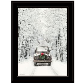 Trendy Decor 4U "Antique Christmas" Framed Wall Art, Modern Home Decor Framed Print for Living Room, Bedroom & Farmhouse Wall Decoration by Lori Deit