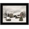 Trendy Decor 4U "Farmhouse Christmas" Framed Wall Art, Modern Home Decor Framed Print for Living Room, Bedroom & Farmhouse Wall Decoration by Lori De