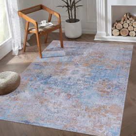 Naar Area Rugs 6x9, Washable Rug, Low-Pile, Non-Slip, Non-Shedding, Foldable, Kid & Pet Friendly - Area Rugs for living room, bedroom, kitchen, dinin