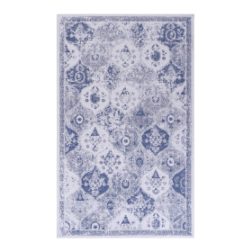 Naar 2x3 Blue Area Rug, Machine Washable Area Rugs, Low-Pile Non-Slip Non-Shedding Foldable Kid&Pet Friendly, Area Rugs for living room, bedroom, kit