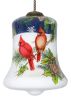 Cardinal Appear When Angels are Near Hand Painted Glass Hanging Ornament