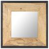 Mirror Natural wood tone Solid mango wood 19.7 x 19.7 in
