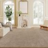 5x7 Area Rug, Luxurious Faux Fur Rug, Non-Slip Floor Carpet for Living Room, Bedroom, Dining Room, Tan