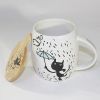 SYNC - [Kitty Rain] Coffee Mug / Wood Lid (4.2 inch height)