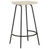 Bar Stool Set of 4 Bleached wood, Black Solid mango wood, Iron