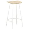 Bar Stool Set of 2 Bleached wood, White
