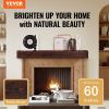VEVOR Fireplace Mantel, 60" x 8" x 6", 50 lbs Weight Capacity, Natural Wood Mantel for Over Fireplace, Wall Mounted Floating Farmhouse Shelf, Handcra