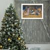 Trendy Decor 4U The Greatest Gift of All - The Birth of Christ White Framed Wall Art for Living Room, Nativity Wall Art Print for Home Decor, Bedroom