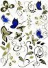 Grace Flower and Butterfly - Wall Decals Stickers Appliques Home Dcor