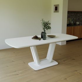Grey white dining table