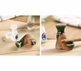 4pcs Ceramics Hip Flask Chopstick Holder Rest Japanese Style Home Decorative Spoon Fork Knife Stand