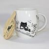 SYNC - [Kitty Leisure] Coffee Mug / Wood Lid (4.2 inch height)