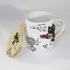 SYNC - [Kitty Summer] Coffee Mug / Wood Lid (4.2 inch height)