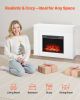 VEVOR 43 inch Freestanding Fireplaces, 1500W 5120BTU Fake Electric Fireplace Stove Heater with Mantel, Overheating Protection, Adjustable Flames,Time