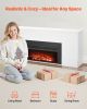 VEVOR 75 inch Freestanding Fireplaces, 1500W 5120BTU Fake Electric Fireplace Stove Heater with Mantel, Overheating Protection, Adjustable Flames,Time