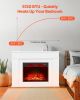 VEVOR 43 inch Freestanding Fireplaces, 1500W 5120BTU Fake Electric Fireplace Stove Heater with Mantel, Overheating Protection, Adjustable Flames,Time
