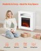 VEVOR 33 inch Freestanding Fireplaces, 1500W 5120BTU Fake Electric Fireplace Stove Heater with Mantel, Overheating Protection, Adjustable Flames