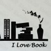 I Love Books - Hemu Large Wall Decals Stickers Appliques Home Decor 19.7 BY 27.5 Inches