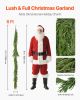 VEVOR Christmas Garland, 6-FT Realistic Norfolk Pine Garland, Evergreen Real Touch Artificial Faux Greenery Garlands, for Holiday Indoor Outdoor Xmas