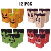 12 Pieces Halloween Popcorn Box Halloween Party Favor Snack Treat Boxes Candy Cookie Container Decorations Gifts for Popcorn Sales Halloween Party Fa