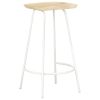 Bar Stool Set of 2 Bleached wood, White