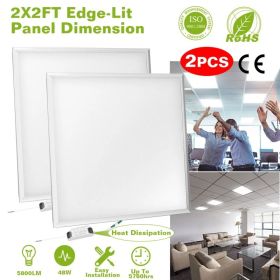 LED Panel Light 5800LM 7000K Ceiling Lighting 150W Equivalent LED Troffer Recessed Edge-Lit