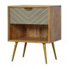 Chestnut Open Woven Bedside