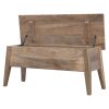 Solid Wood Lid Up Storage Bench