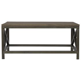 Industrial Cross Metal Oatmeal Coffee Table