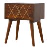 Geo Brass Inlay Nightstand