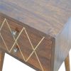 Geo Brass Inlay Nightstand