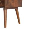 Geo Brass Inlay Nightstand