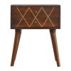 Geo Brass Inlay Nightstand