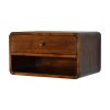 Chestnut Curve Floating nightstand