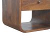 Chestnut Curved Edge nightstand