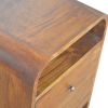 Chestnut Curve 2 Drawer nightstand