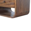 Chestnut Curve 2 Drawer nightstand