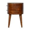 Chestnut Rounded nightstand Table