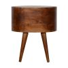 Chestnut Rounded nightstand Table