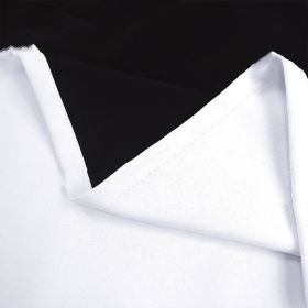 Full Blackout Hot Sale Curtain With Black Lining On The Back (Color: White, size: Punched A Piece Of 1.3X2.13M)