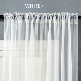 Modern And Simple Pure Color Cotton And Linen Window Screen (Color: White, size: 100X130Cm)