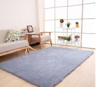 Living Room Rug Area Solid Carpet Fluffy Soft Home Decor White Plush Carpet Bedroom Carpet Kitchen Floor Mats White Rug Tapete (Color: Gray, size: 50X80Cm)