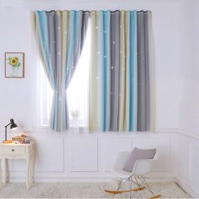 Easy Installation Curtains For Bedroom (Color: Grey And Yellow, size: 100X150cm)