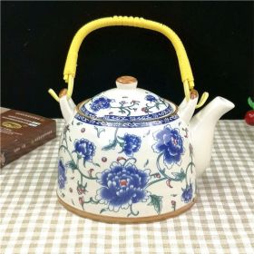 Old-fashioned cool kettle, tea ceremony, tea cup, tea maker, tea cup (Color: Blue)