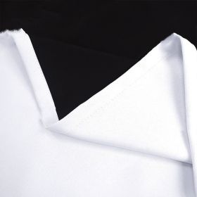 Full Blackout Hot Sale Curtain With Black Lining On The Back (Color: White, size: Punched A Piece Of 1.3X1.6M)