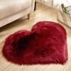 1pc Heart Shaped Area Rug, Plush Faux-Fur Carpet For Living Room & Bedroom, Home Decor Valentine's Day Decor 19.6in*23.6in/50cm*60cm