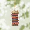 Book Lovers Heart Ornament, Reading Book Christmas Ornament