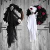 Halloween white ghost door hanging ghost festival horror party garland hanging decoration haunted house decoration props