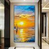 Handmade Oil Painting Modern Oil Painting On Canvas Abstract Oil Painting Hand Painted Large Wall Art For Living Room Hallway Bedroom Luxurious Decor